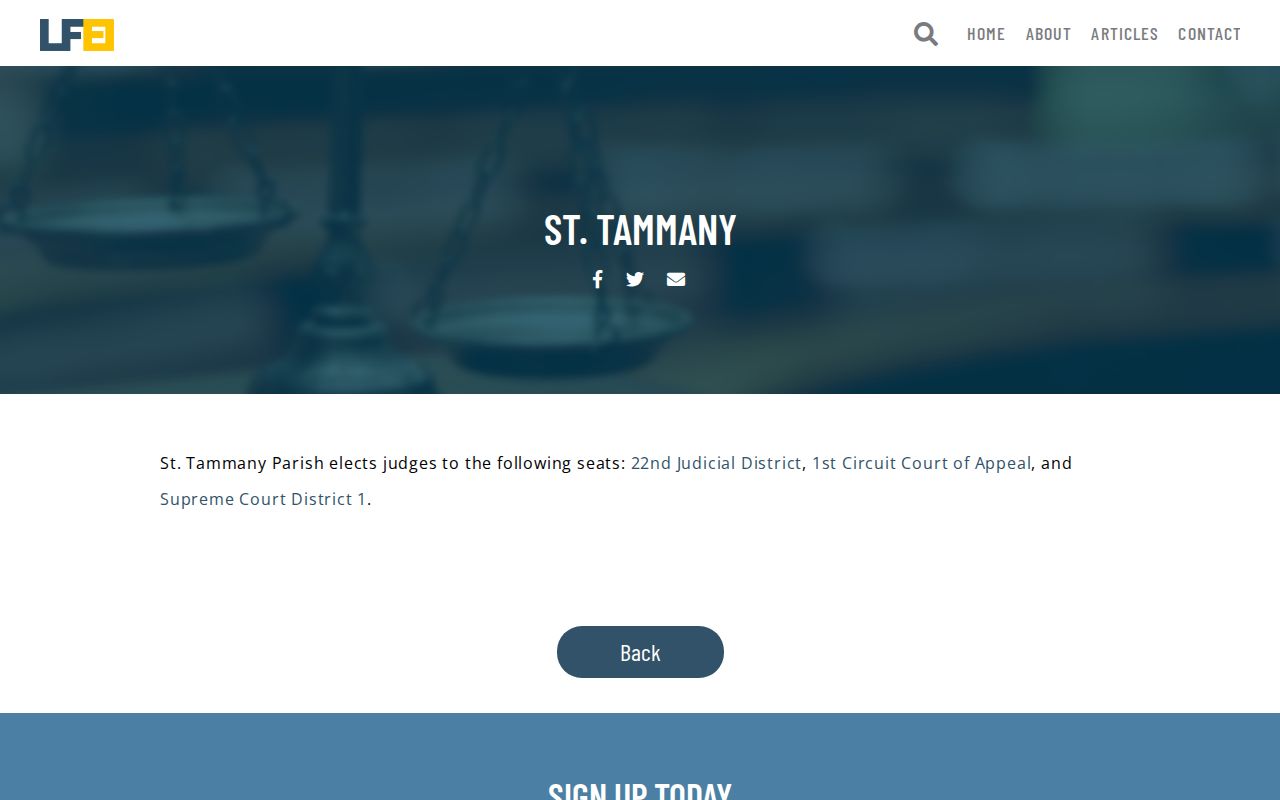St. Tammany court docket Louisiana Judiciary parish profile